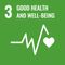 Logo for UN Sustainable Development Goals 3 - Good health and well-being