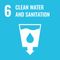 Logo for UN Sustainable Development Goals 6 - Clean water & sanitation
